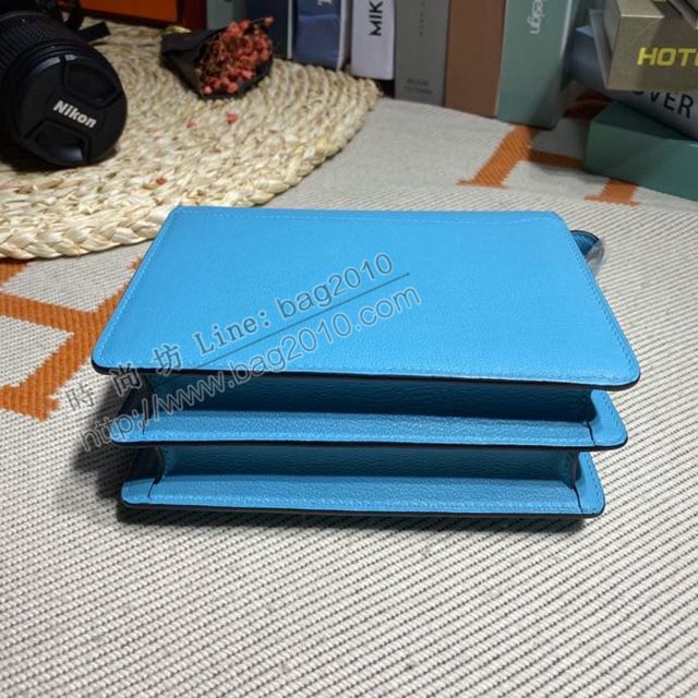 HERMES女包 豬鼻子包 Roulis Evercolor皮 北方藍 愛馬仕百搭款單肩包 愛馬仕斜挎背包  Ama1688